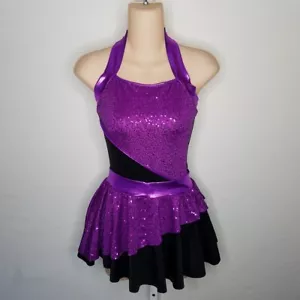Costume danza viola Varsity adulto piccolo LEOTARD e bambino grande rubinetto GONNA - Foto 1 di 7