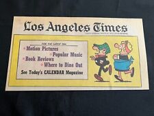 #11 Los Angeles Times Banner March 26, 1972 featuring ANDY CAPP Comic Strip