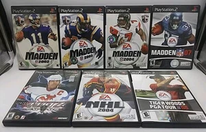 PS2 Sports Game Lot Bundle of 7 EA Sports Midway Madden NHL Tiger Woods TESTED - Picture 1 of 24