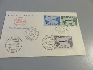 History Postal - Republic Gronchi 3 Val.busta First Day Issue 6/4/61 - Picture 1 of 7