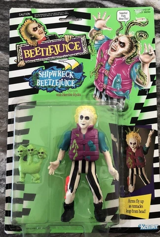 1989 SHIPWRECK BEETLEJUICE Figure & Horrible Hydra by KENNER New Cover
