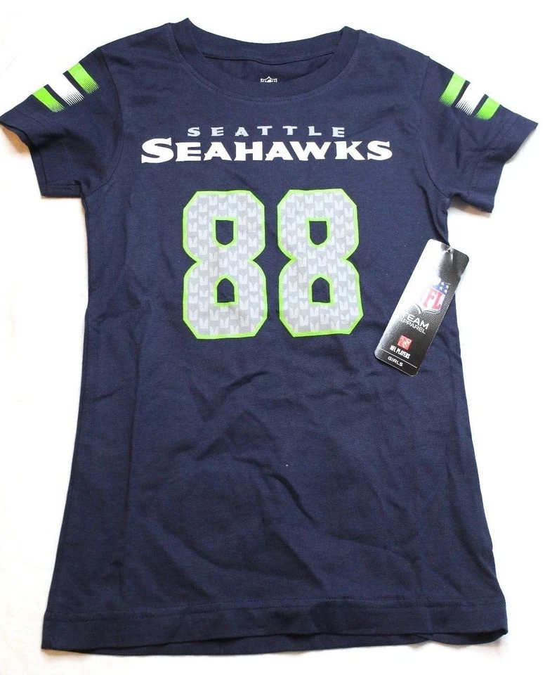 Camiseta NFL Niñas Jimmy Graham Seattle Seahawks Cuello en V Mediana M 10-12 Azul Marino Nueva con Etiquetas Foto 1 de 3