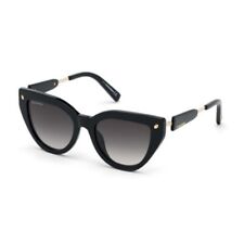 DSQUARED2 Alisha DQ 0308 01B Black Cat Eye Plastic Sunglasses 51-19-135 DQ 0308