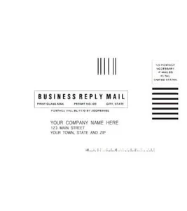 634BR White #6 3/4 Business Reply Envelopes 6 1/2 x 3 5/8" QTY 250 - Picture 1 of 1