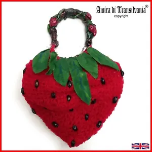 fashion bag original accessories hand handle strawberry vintage luxury handbag - Picture 1 of 24