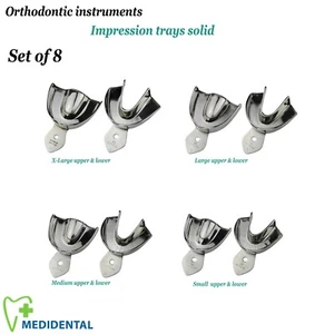Ortodoncia Odontología Cubetas de impresión Rim-Lock XL,L,M,S Upper/Lower Set - Imagen 1 de 6