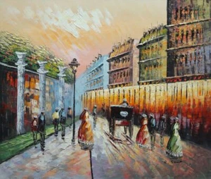 20x24 Recordando más de París pintura al óleo impresionismo paisaje urbano Francia - Imagen 1 de 1