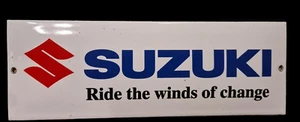 SUZUKI (GARAGE). PORCELAIN EMAILLE / ENAMEL SHIELD, SIGN, PLATE RETRO!! - Picture 1 of 2