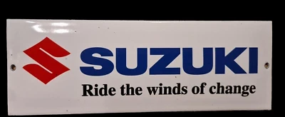 SUZUKI (GARAGE). PORCELAIN EMAILLE / ENAMEL SHIELD, SIGN, PLATE RETRO!! - Image 1 of 2
