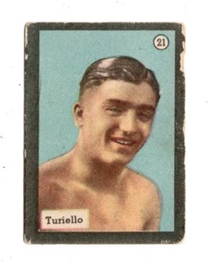BOXE PUGILATO FIGURINA ORIGINALE TURIELLO ED BALILLA NR 21 - Picture 1 of 2