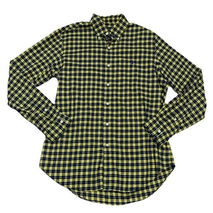 Ralph Lauren Shirt Mens Medium Blue Yellow Plaid Long Sleeve Button Up - Picture 1 of 10