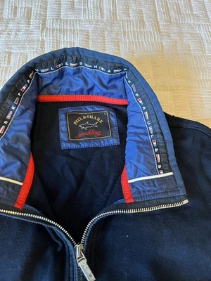 Vintage PAUL & SHARK Full Zip Cardigan Sweater Jumper Size M blue y2k retro  - Image 1 of 4