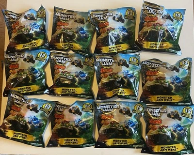 Monster Jam Minis Series 19 Entire Set of 12 Unopened 1:87 Scale Monster Trucks - Image 1 of 4