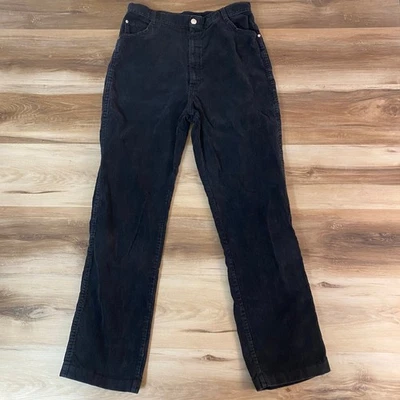 Vintage GITANO Corduroy Pants Women's Size 13 14 Black High Waisted Straight 90s - Image 1 of 4