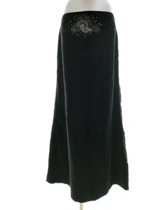 Vero moda Size 38 Black Long Maxi Skirt Cotton 100% Embroidery - Picture 1 of 5