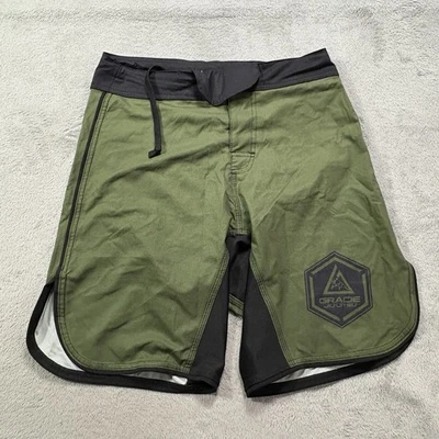 Pantalones Cortos de Lucha Gracie Jiu Jitsu Para Hombre 28 Verde Negro MMA Grappling BJJ Entrenamiento Foto 1 de 4