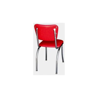 Richardson Seating Diner Chair with 1" Pulled Seat Cracked Ice Red Foto 1 de 2