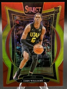 2024-25 Panini Select Cody Williams #71 Red /299 Rookie Prizm Jazz Bookend - Picture 1 of 3