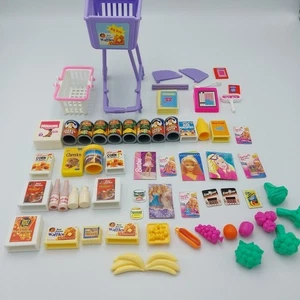 Gran lote de comida mini juego muñeca Barbie vintage años 80 90 - Imagen 1 de 6