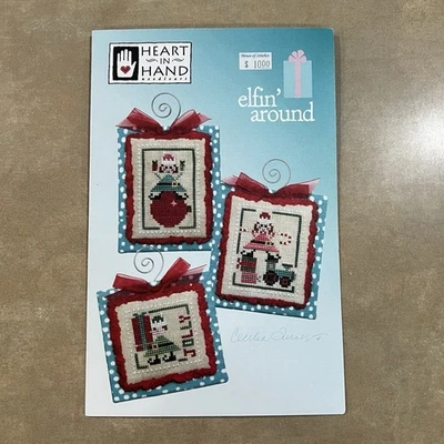 Elfin' Around by Heart in Hand Cross Stitch Chart Patterns 3 Designs Included - Image 1 of 4