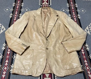 Bally Leather Jacket Sz 44 Made Italy 2-Button Lined Pockets Old Money Brown T33 - Picture 1 of 14
