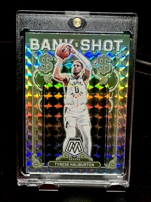 Tyrese Haliburton RARE INSERT MOSAIC REFRACTOR SSP INVESTMENT CARD PACERS MINT - Image 1 of 4