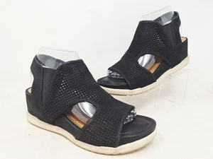 Sofft Womens Shandi Black Wedge Sandals Side Zip Size 8 M SF0044321 - Picture 1 of 9
