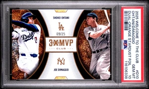2025 Topps "3X MVP" Shohei Ohtani/Joe DiMaggio #D10 Orange Stardust /25 PSA 10 - Picture 1 of 2