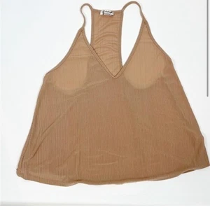 Free people intimately slinky slinky racer back brown tank top - Picture 1 of 4