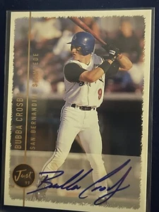 1999 Just Minors Auto Bubba Crosby Rookie Autograph RC - Picture 1 of 3