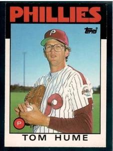 1986 Topps Traded Baseball Card # 47T - Tom Hume - I Combine S/H - Picture 1 of 2