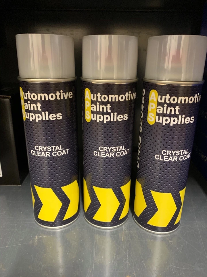 3x  Crystal Clearcoat  Lacquer Acrylic high  Gloss Aerosol Spray Paint 500ml  - Image 1 of 1