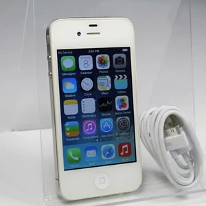 Vintage Apple iPhone 4 AT&T Smartphone 3G GSM White 8GB IOS 7 Collectible - Picture 1 of 7