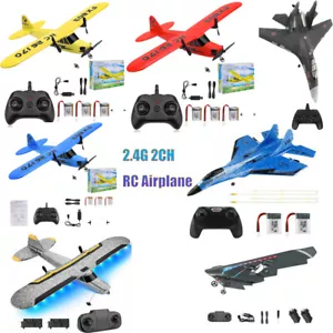 Remote Control Plane 2.4GHz 2CH RC Airplane Jet Fixed Wing for Kid Beginner GIFT - Picture 1 of 69