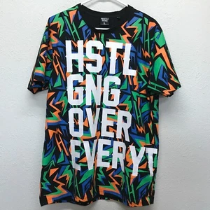 Hustle Gang Over Everything T-Shirt Herren L All Over Grafikdruck bunt - Bild 1 von 8