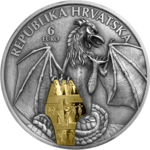 Croatia 2024 6€ TRSAT DRAGON 2 OZ moneda plata - Imagen 1 de 6