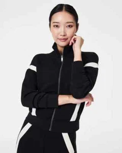 SPANX AirEssentials Striped Track Jacket - Picture 1 of 4