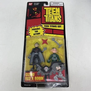 Teen Titans Go 3.5" GIZMO & RED X Robin Posable Action Figures New Bandai - Picture 1 of 11