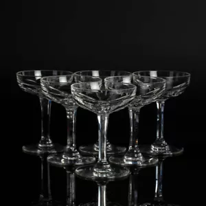Kristall Glas Trinkgläser Set von 6 Champagner St. Louis Bristol Mid Century - Bild 1 von 6