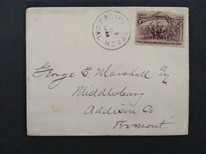California: Pacific Beach 1893 #231 Cover, DPO San Diego Co to Vermont - Picture 1 of 2