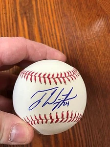 TY WIGGINTON AUTOGRAPHED OFFICIAL MAJOR LEAGUE BASEBALL W/COA - Picture 1 of 1