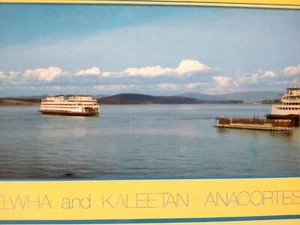 TARJETA POSTAL ELWHA & KALEETAN FERRIES ESTATALES ANACORTES WA - Imagen 1 de 12