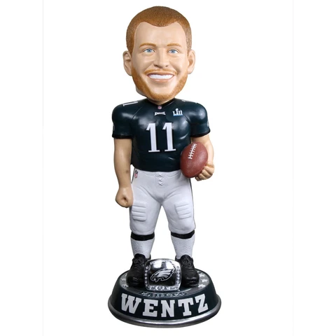 Carson Wentz Philadelphia Eagles Super Bowl LII Champion 3 Foot Bobblehead NFL Cover