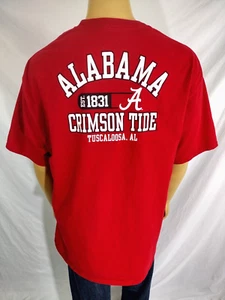 CAMISETA ALABAMA MAREA CARMESÍ Hombre 2XL CHAMPION SS Algodón Est. 1831 rojo NCAA - Imagen 1 de 9