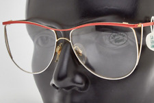 LACOSTE 837 60 Red /Polished Gold Occhiali Vintage Aviator Eyewear 1980*👓 Woman