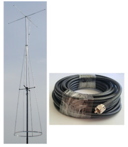 Sirio Top One Astroplane 10M/CB Base Antenna with Low Loss RF-400 Coax Cable