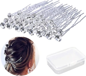 Rhinestone Hair Clip Wedding Accessories - Diamond, Crystal Hair Pieces - Silver - Picture 1 of 11