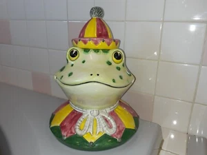 Kelly Rightsell Essex Collection Portugal Ceramic Clown Frog Cookie Jar/Canister - Picture 1 of 11