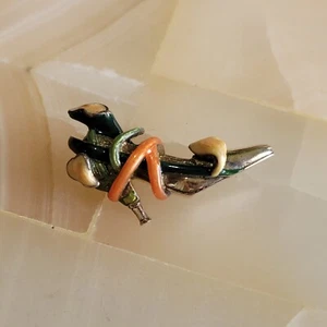 Kenneth Jay Lane KJL Sterling Silber Emaille Absatz Schuh Brosche signiert gemarkt 925 - Bild 1 von 9