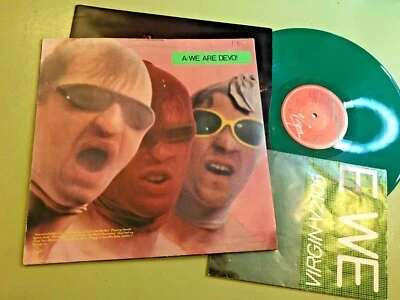 DEVO Q: Are We Not Men A: We are '78 orig UK lp green color vinyl +poster! v2106 - Image 1 of 4